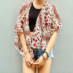 h&m floral kimono 🌹